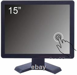 15 Touch Screen LCD Monitor Display 1024x768 Resolution VGA for PC POS Point of
