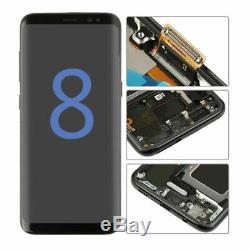 Black Pour Samsung Galaxy S8 G950 G950F LCD Display Touch Screen Digitizer Frame