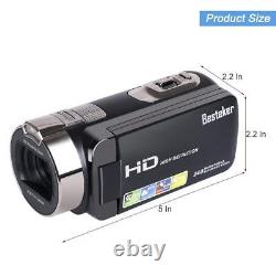 Enregistreur vidéo zoom numérique HD 1080P 24 MP 16X avec écran rotatif LCD 70 degrés