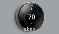 Nest 3rd génération d'apprentissage noir Thermostat programmable