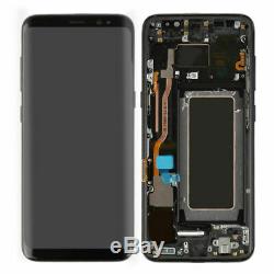Noir Pour Samsung Galaxy S8 G950 G950F LCD Display Touch Screen Digitizer Frame