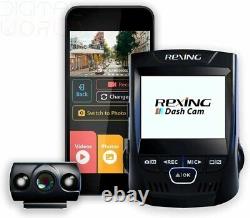 Rexing V1P 2.4 LCD FHD 1080p 170 degrés grand angle double canal Wi-Fi